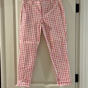 Gap pink & white khaki skinny pants
